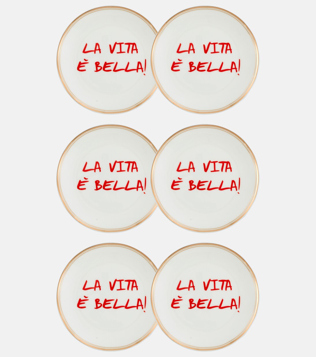 La Vita È Bella set of 6 plates | Bitossi