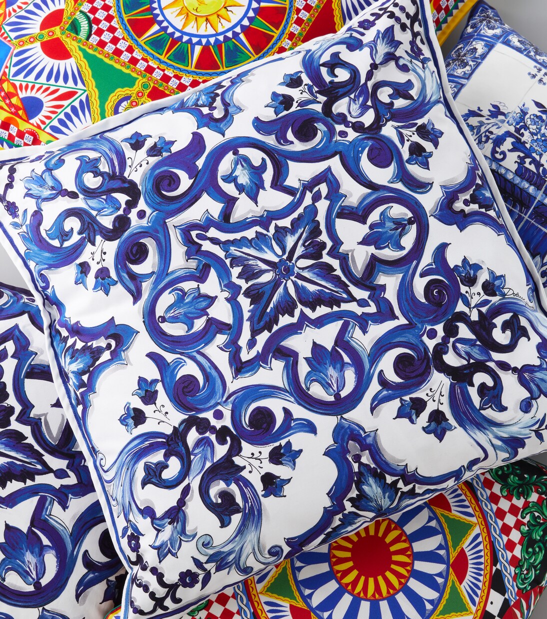 Medium printed canvas cushion | Dolce&Gabbana Casa