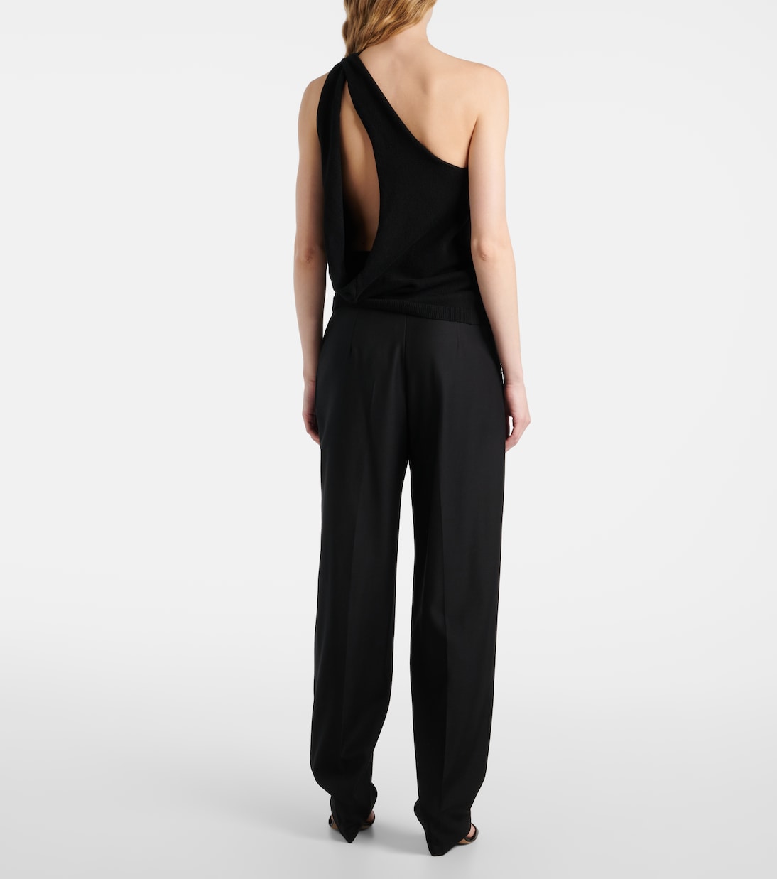 One-Shoulder-Top aus einem Wollgemisch | Róhe