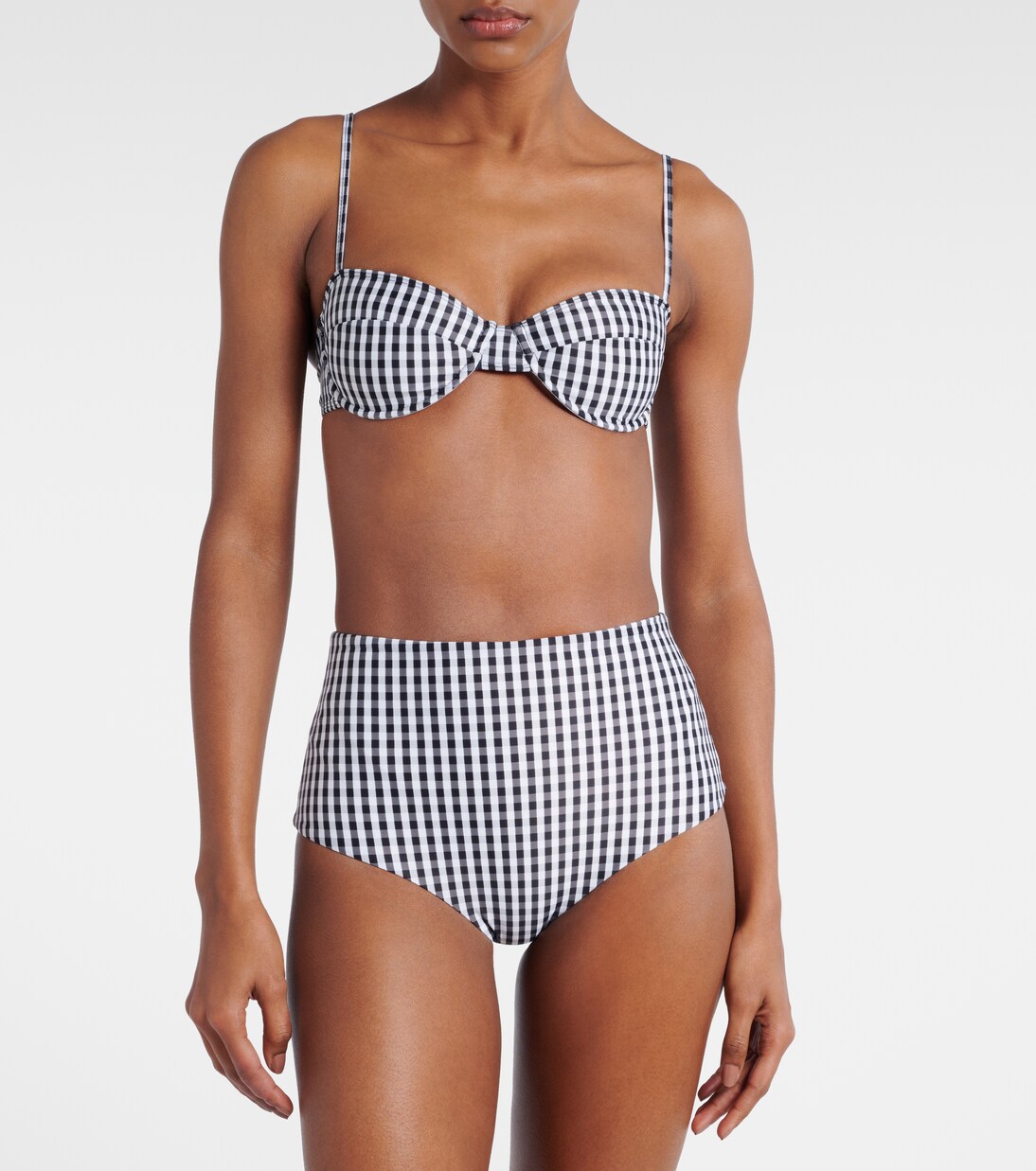 Farrah gingham bikini top  | Faithfull
