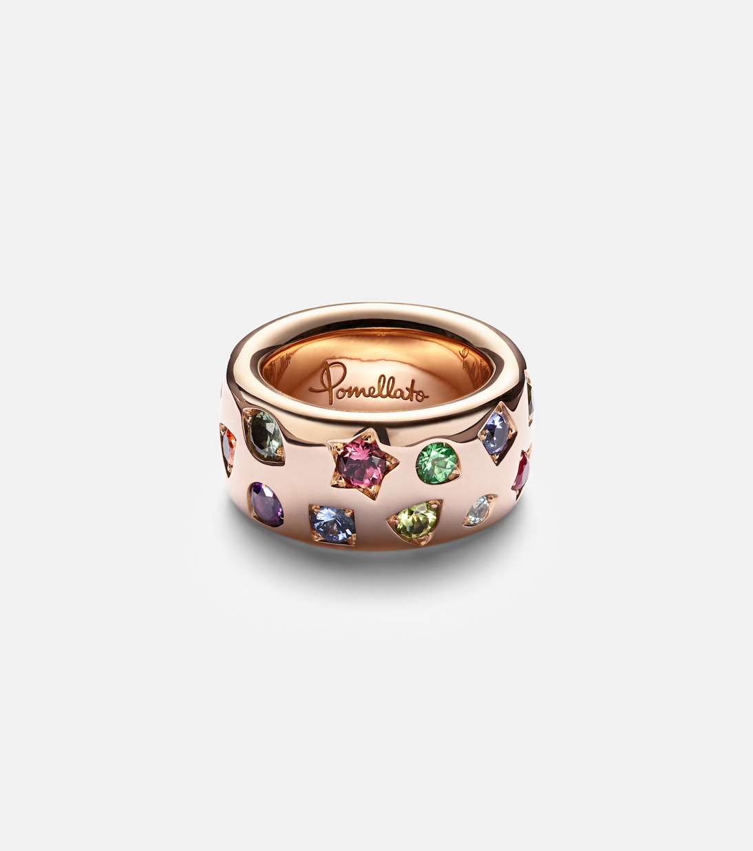 Ring Iconica Large aus 18kt Roségold mit Edelsteinen | Pomellato