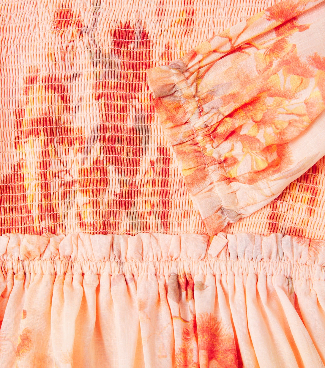 Cascadian floral shirred cotton dress | Zimmermann Kids