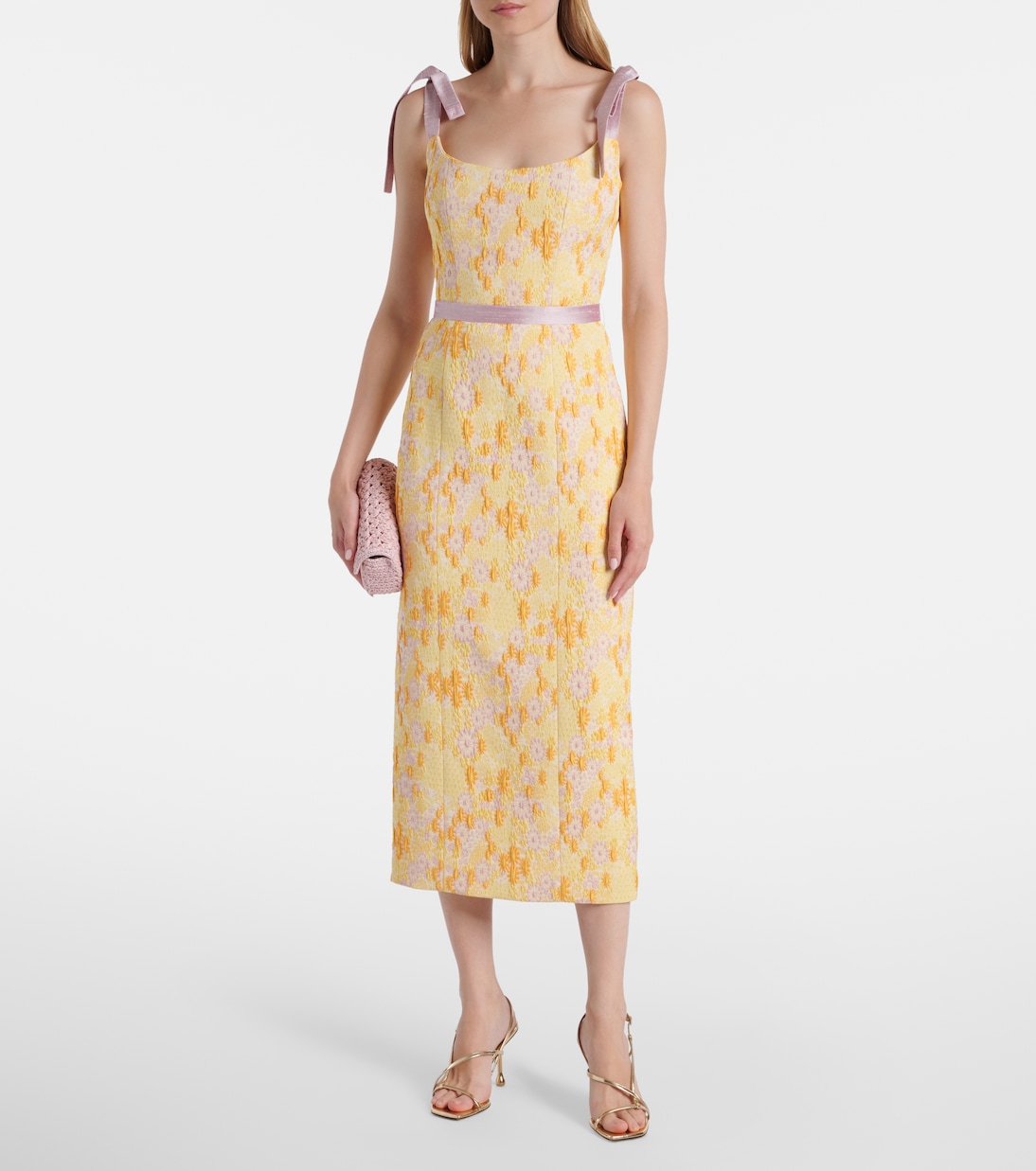 Robe Acacia brodée en brocart | Markarian