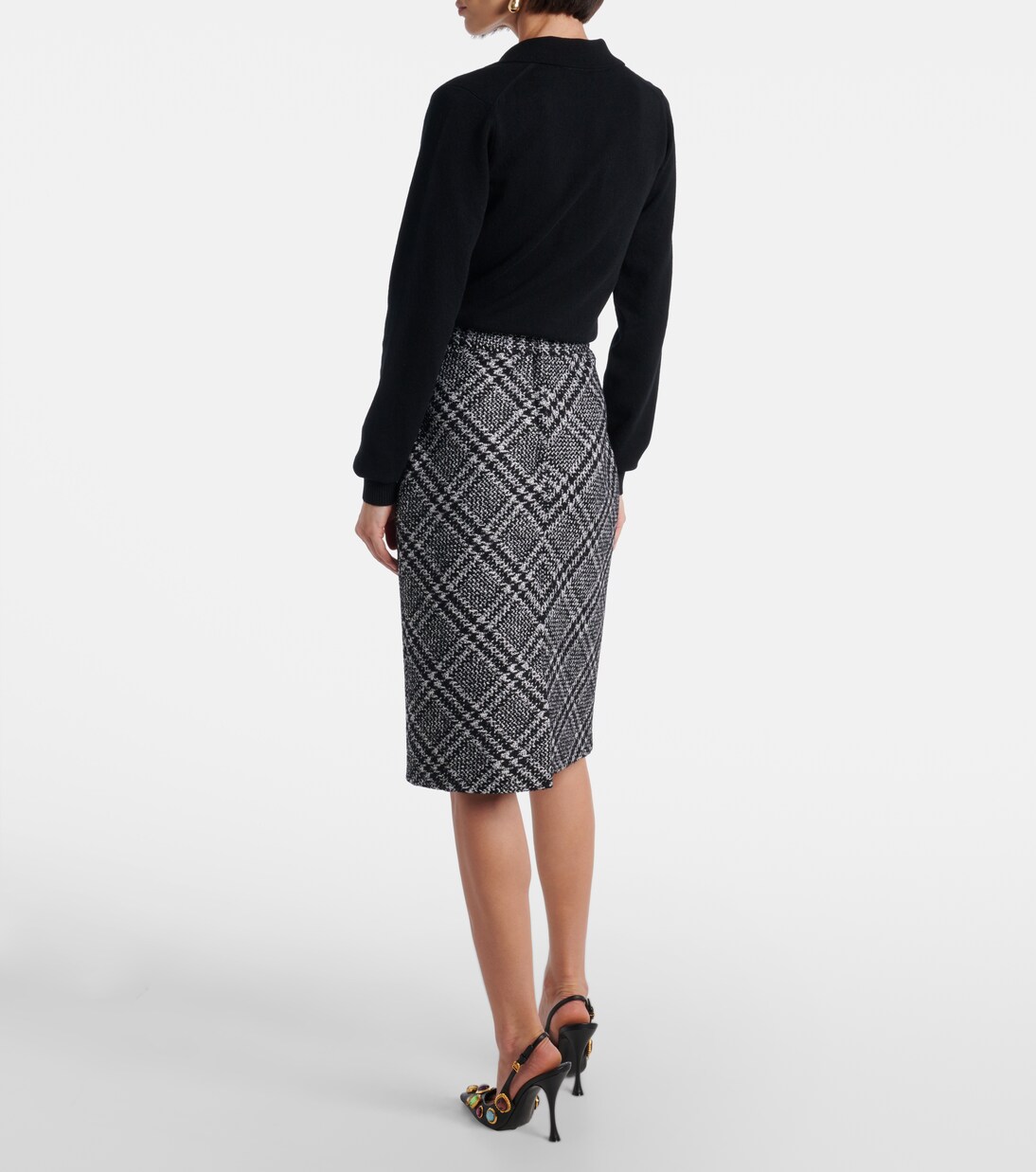 Checked wool-blend miniskirt | Dolce&Gabbana