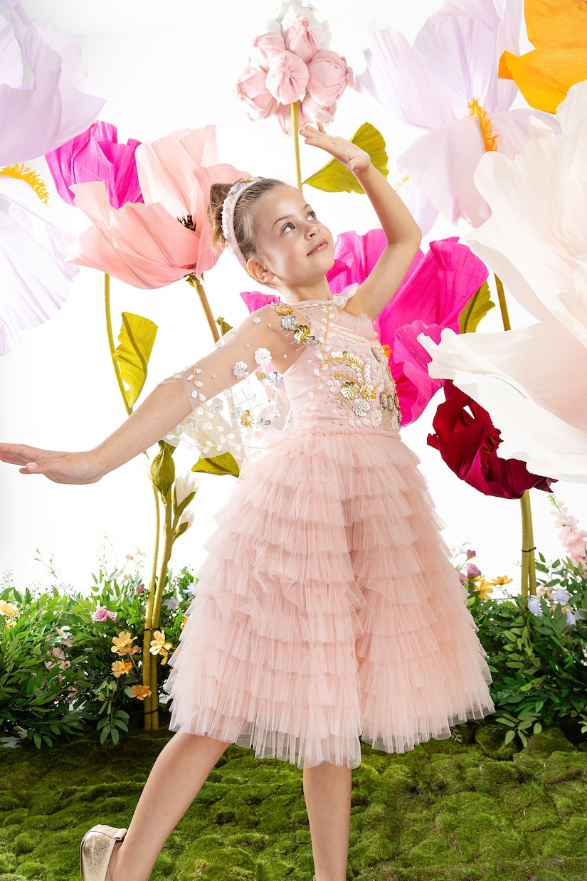 Vestido Golden Daisies de tul adornado | Tutu Du Monde