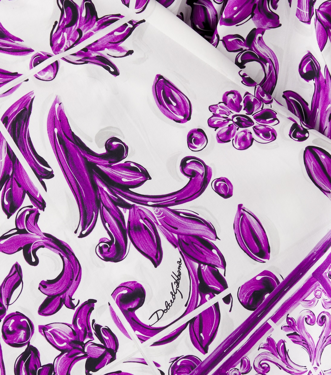 Majolica printed cotton poplin dress | Dolce&Gabbana Kids