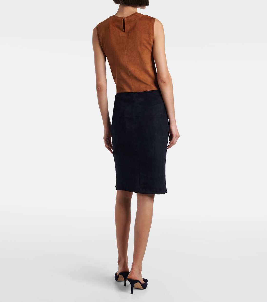 Bleistiftrock Gin aus Veloursleder | Stouls