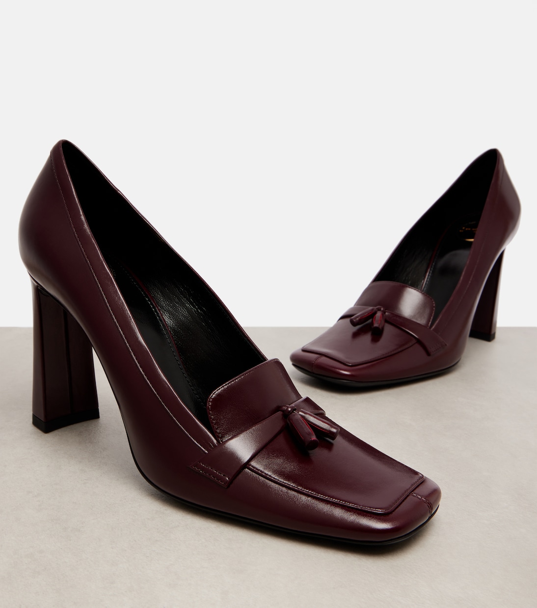 Chloé 90 leather loafer pumps | Saint Laurent