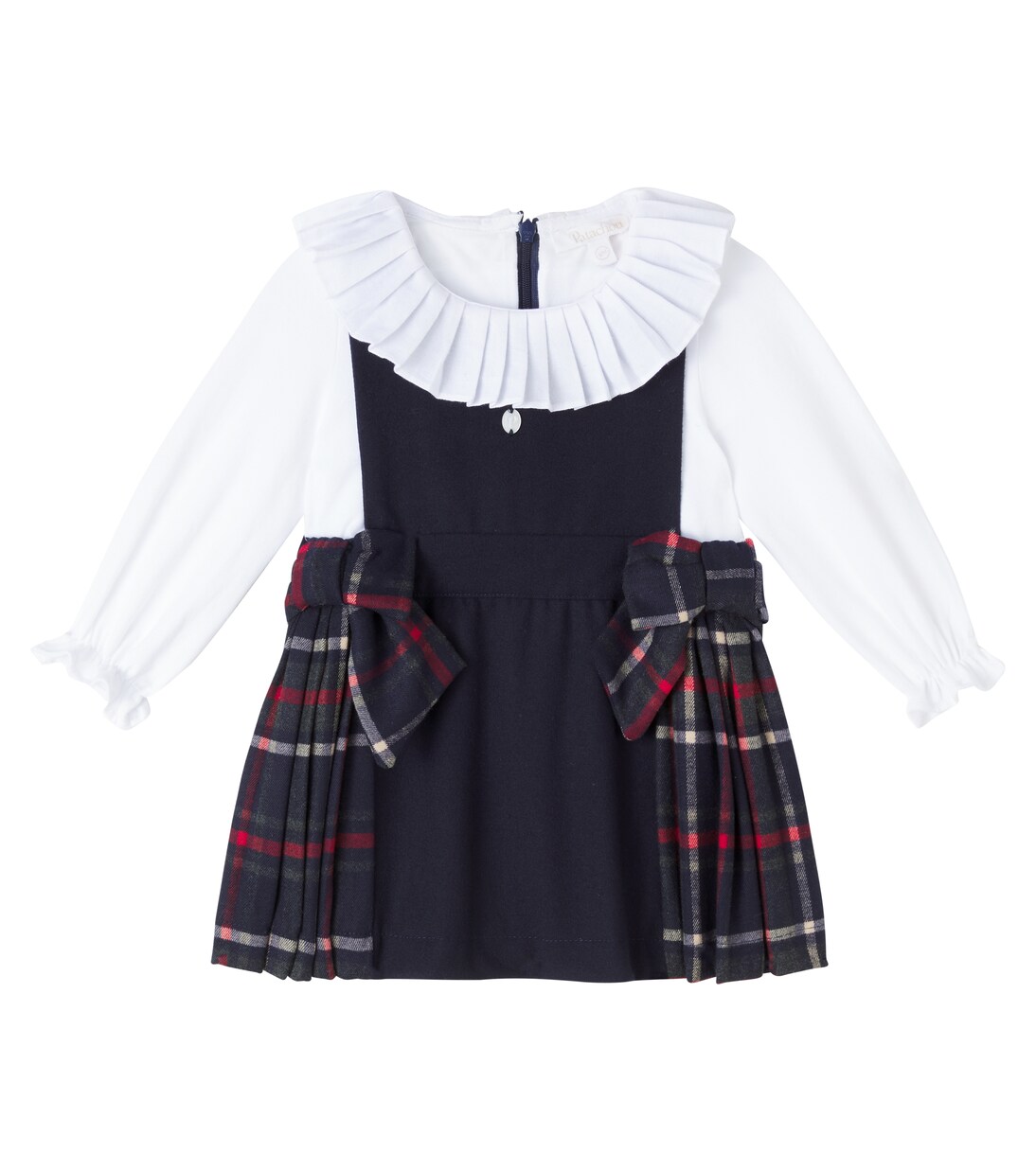 Baby tartan cotton-blend dress | Patachou