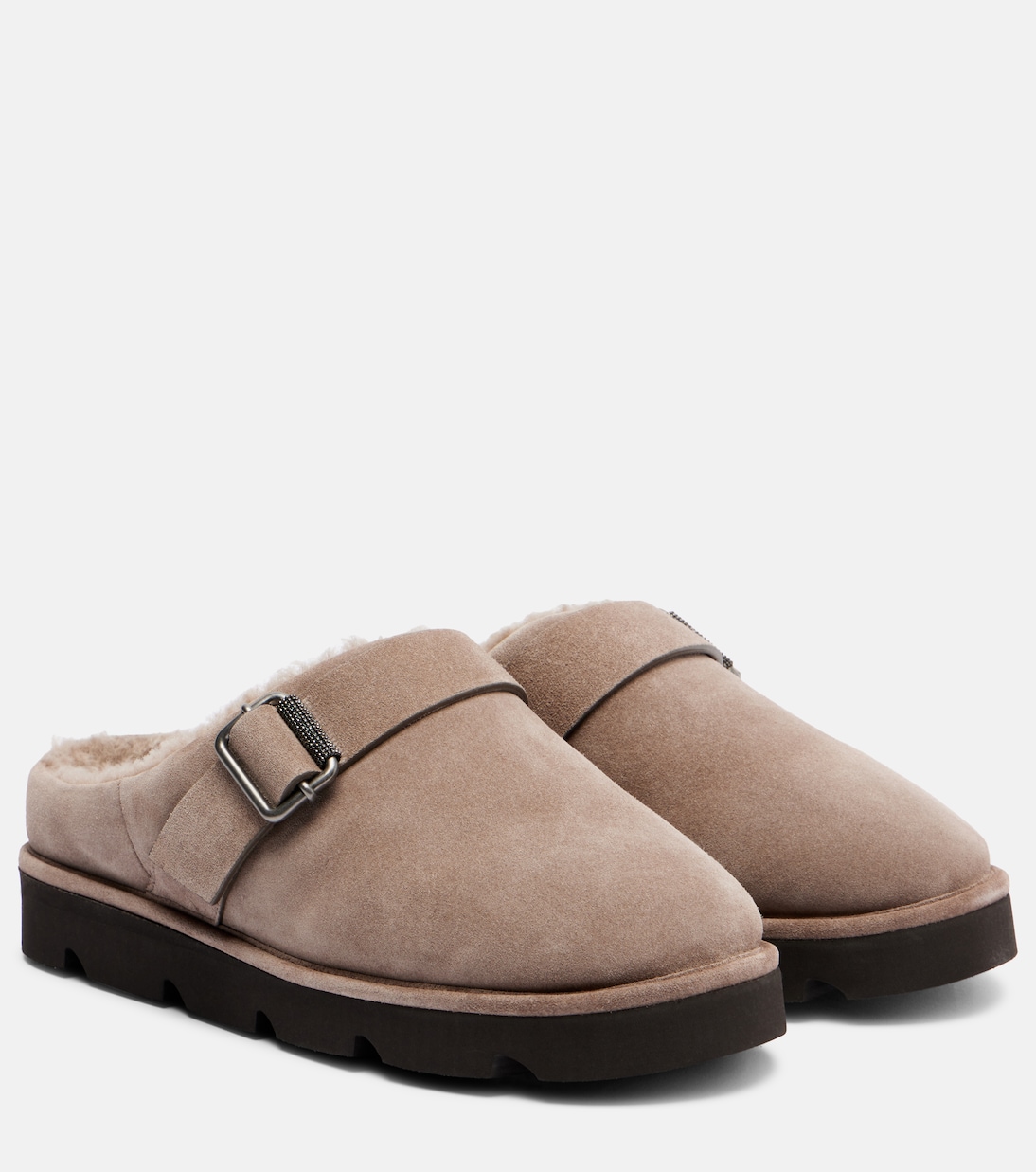 Monili suede slippers | Brunello Cucinelli