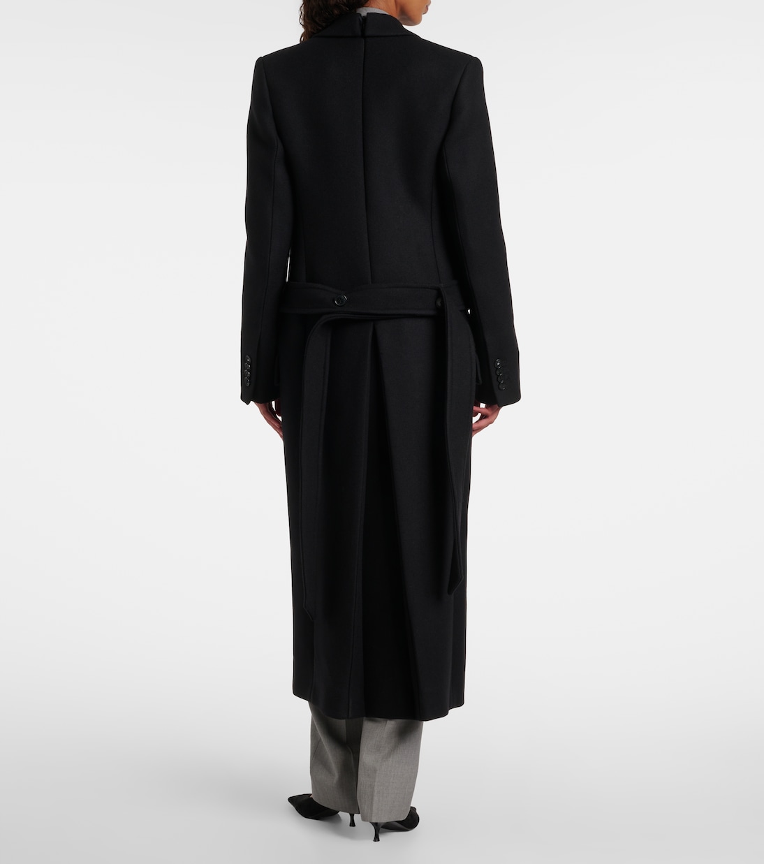 Single-breasted wool-blend coat | Victoria Beckham