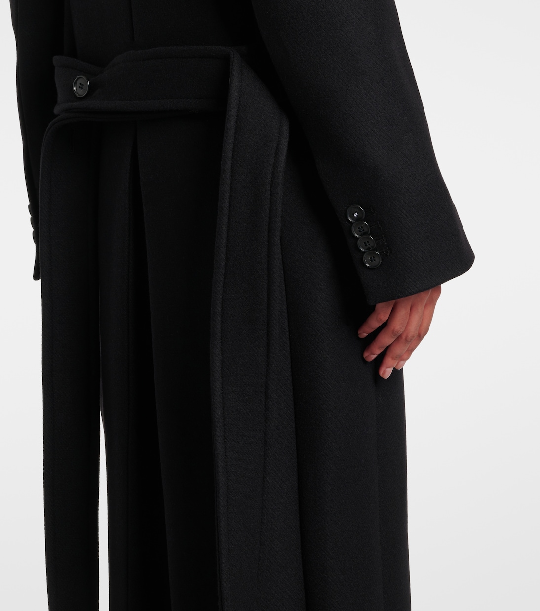 Single-breasted wool-blend coat | Victoria Beckham