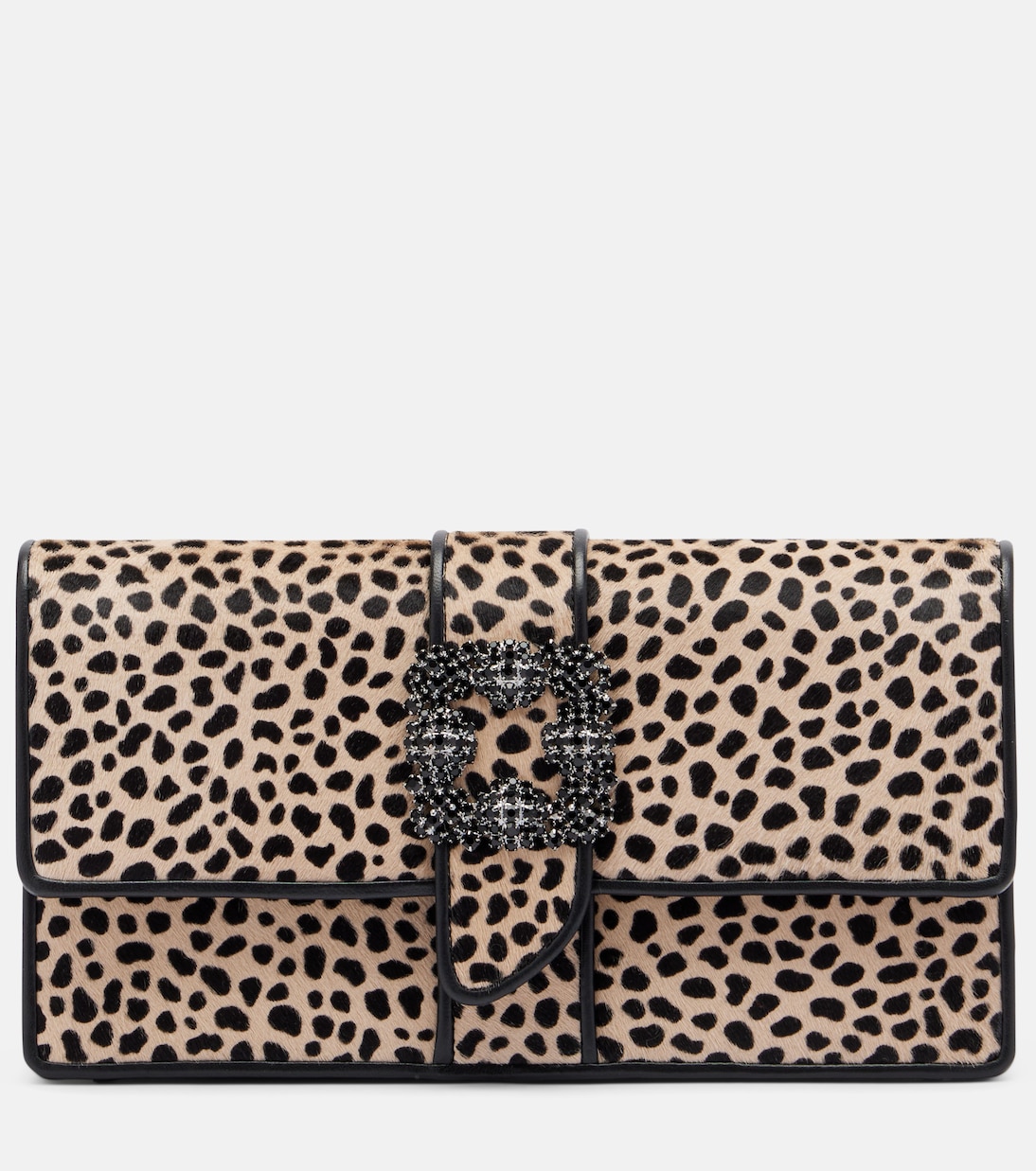 Capri embellished calf hair clutch | Manolo Blahnik