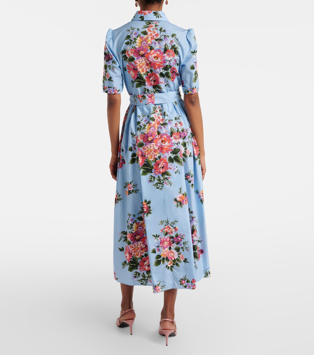 Hemdblusenkleid aus Baumwollpopeline | Dolce&Gabbana