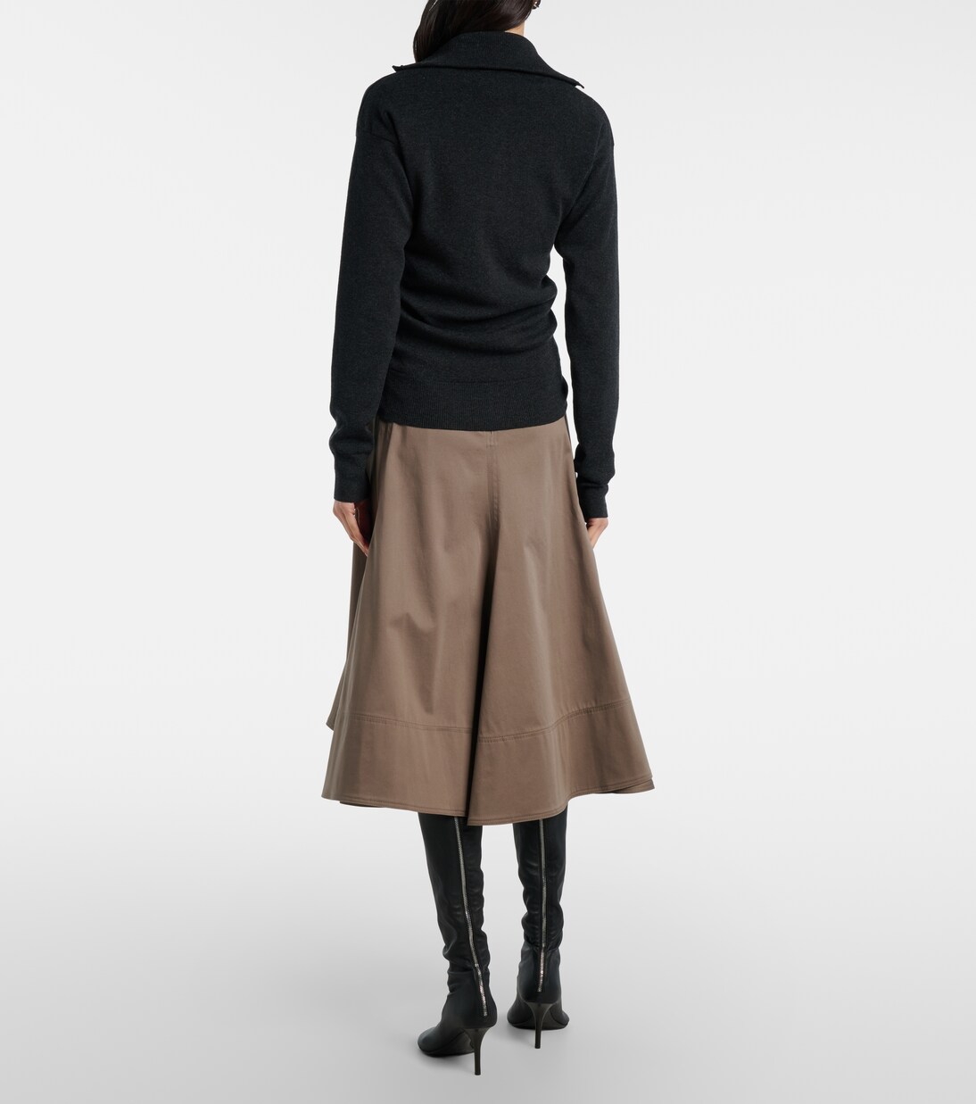 Janan cotton-blend sateen midi skirt | Proenza Schouler