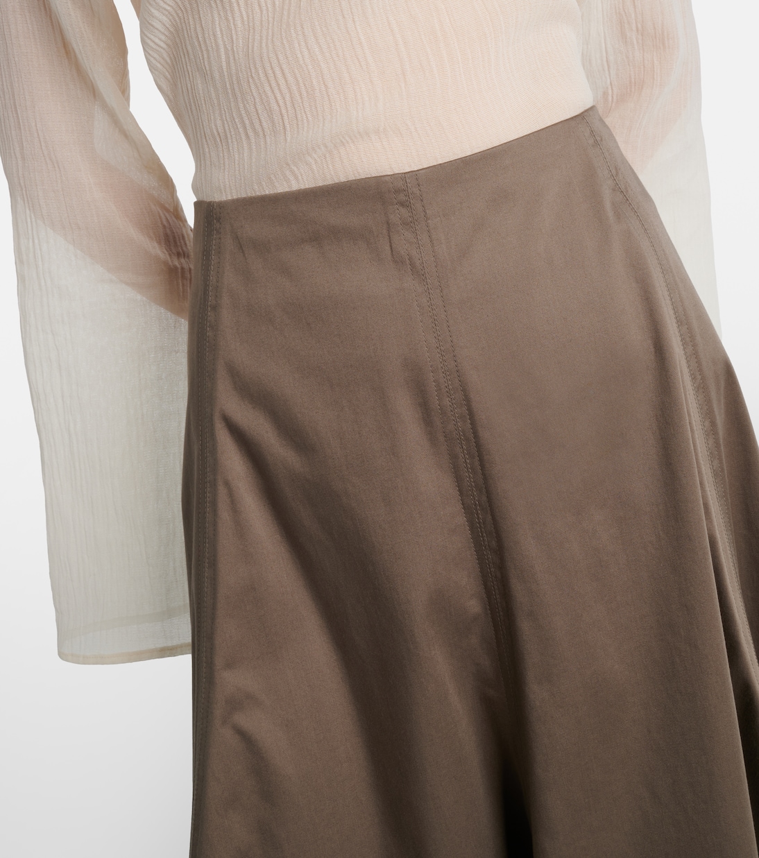 Janan cotton-blend sateen midi skirt | Proenza Schouler