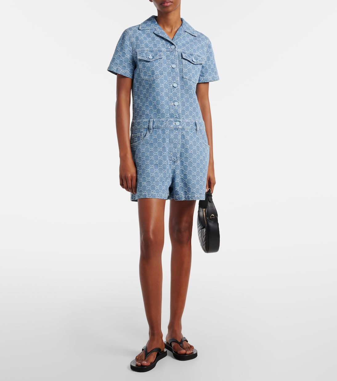 Mila Double G leather thong sandals | Gucci