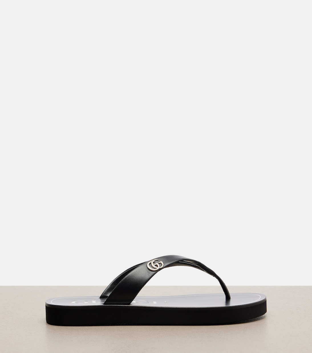 Mila Double G leather thong sandals | Gucci