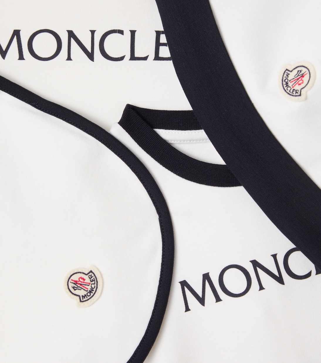 Baby cotton jersey beanie, bib, bodysuit, and onesie set | Moncler Enfant