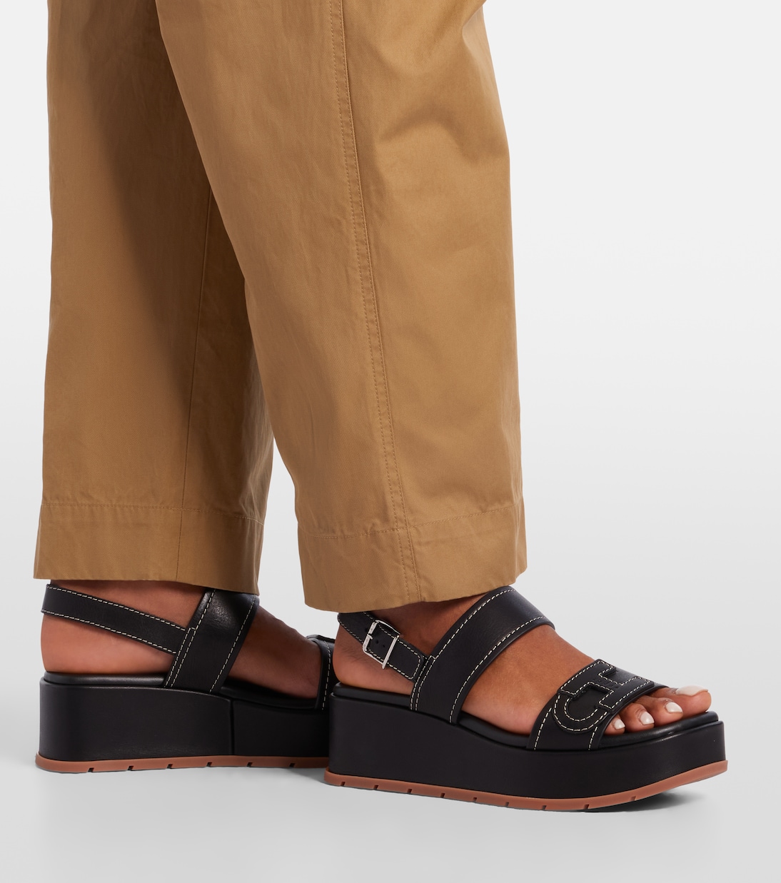 Sandales compensées H703 en cuir | Hogan