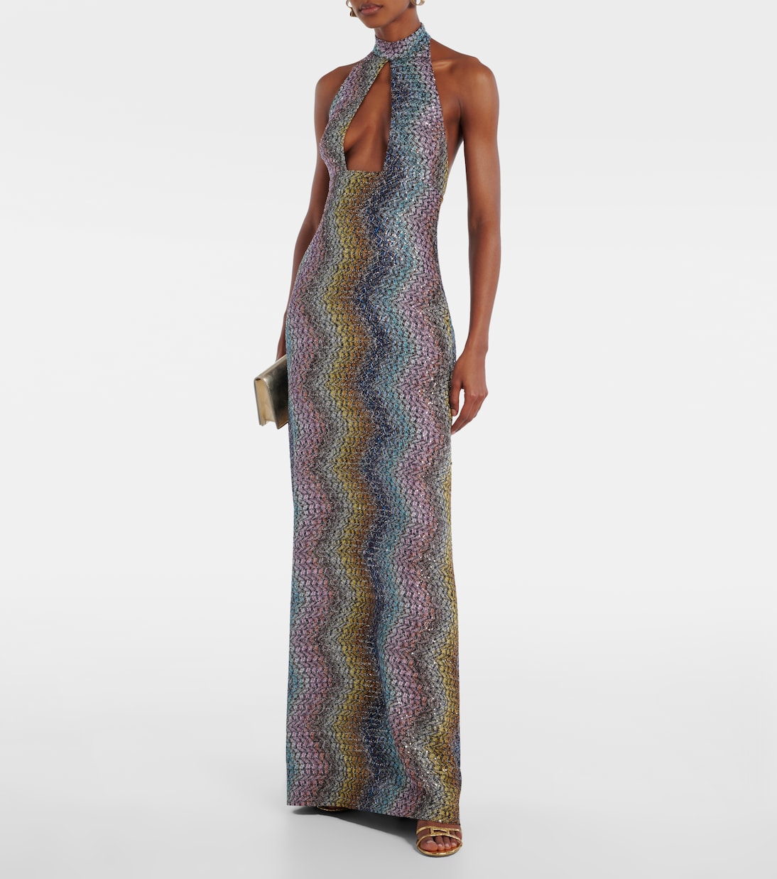 Abito lungo con lamé e paillettes | Missoni