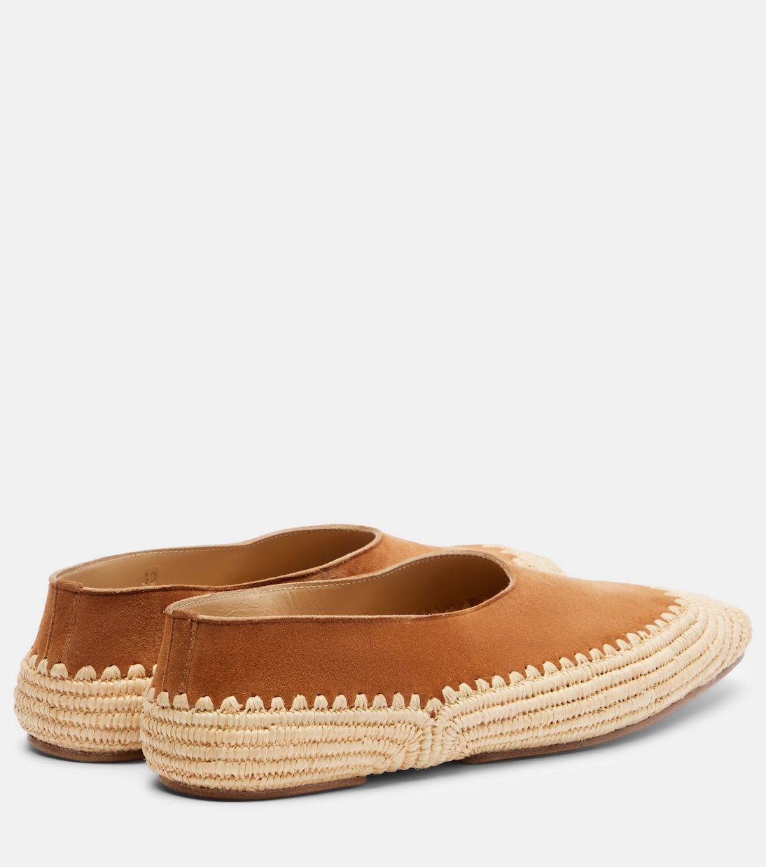 Strength crochet raffia-trimmed suede flats | Gabriela Hearst