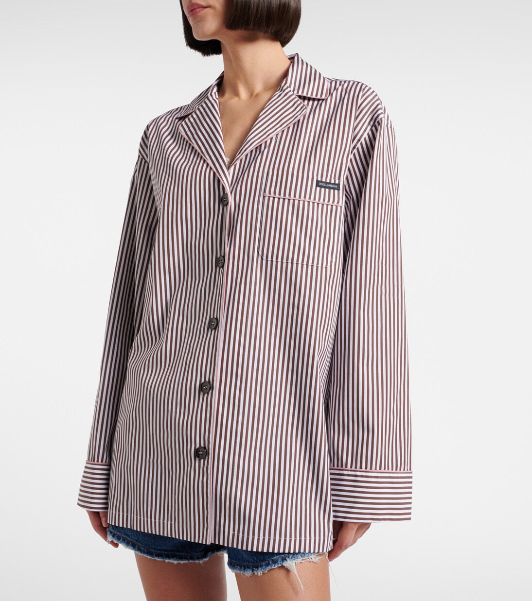 Striped cotton and silk shirt | Dolce&Gabbana