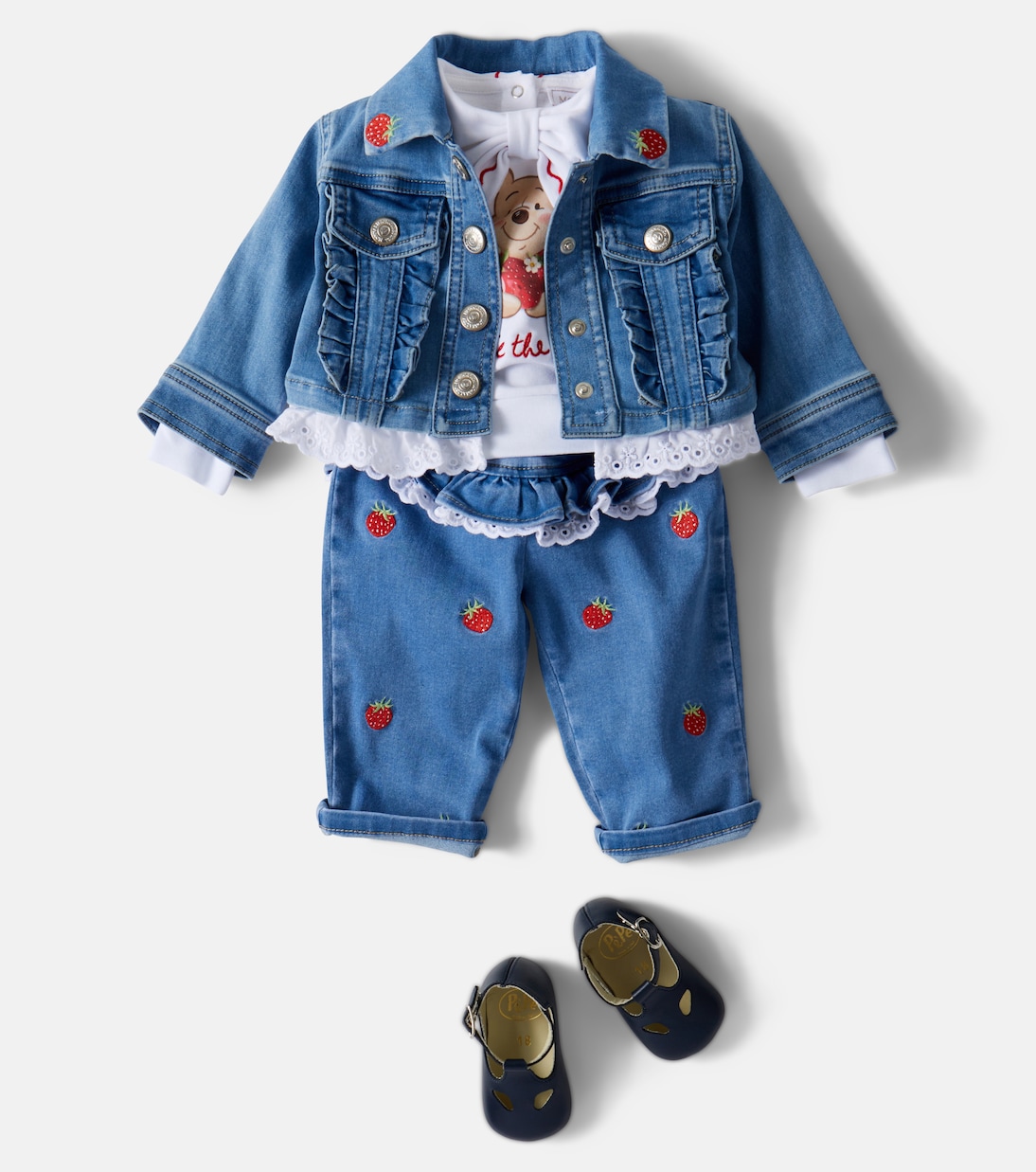 X Disney® Baby Bestickte Jeansjacke | Monnalisa