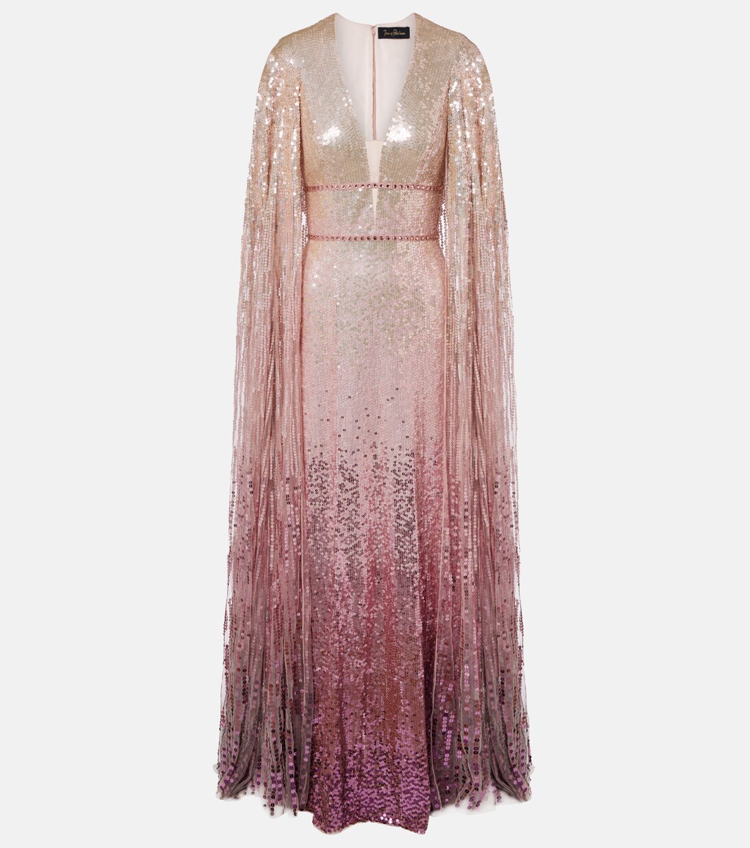 Easy Breezy sequined caped gown | Jenny Packham