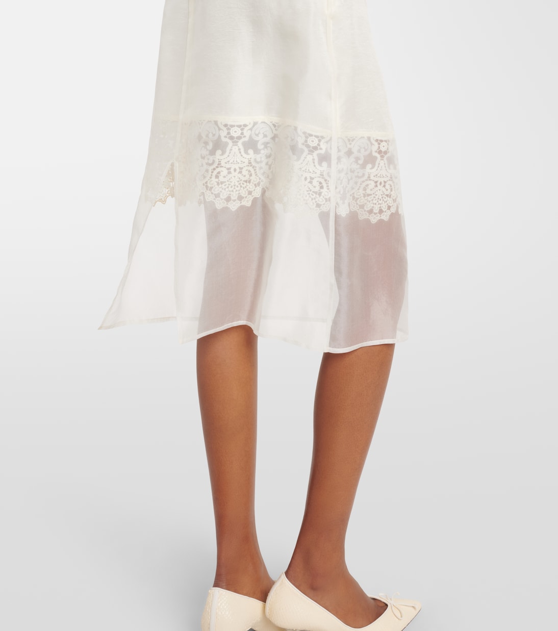 Jupe midi à dentelle | Xu Zhi