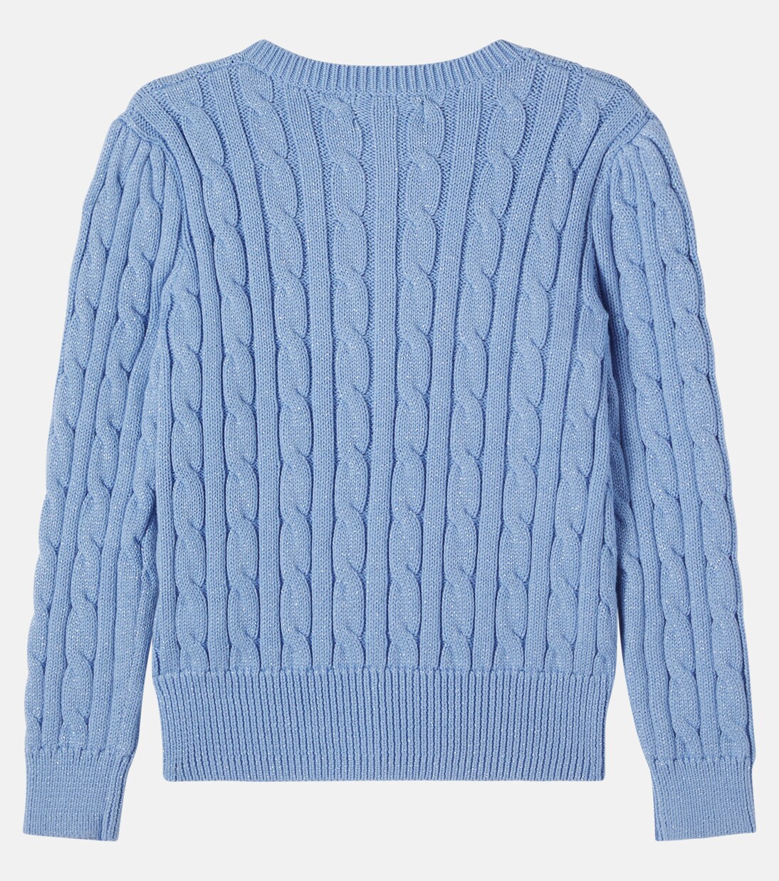 Cable-knit cotton-blend cardigan | Polo Ralph Lauren Kids