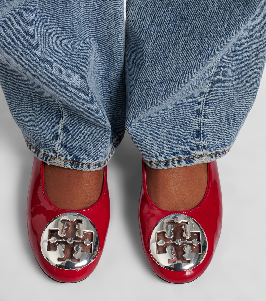 Reva embellished patent leather ballet flats | Tory Burch