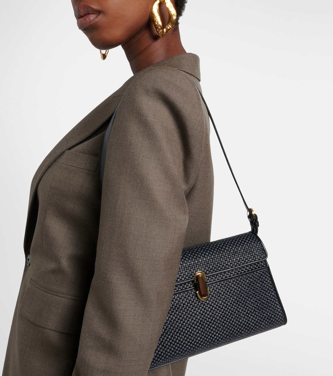 Tote Symmetry aus Raffiabast mit Leder | Savette