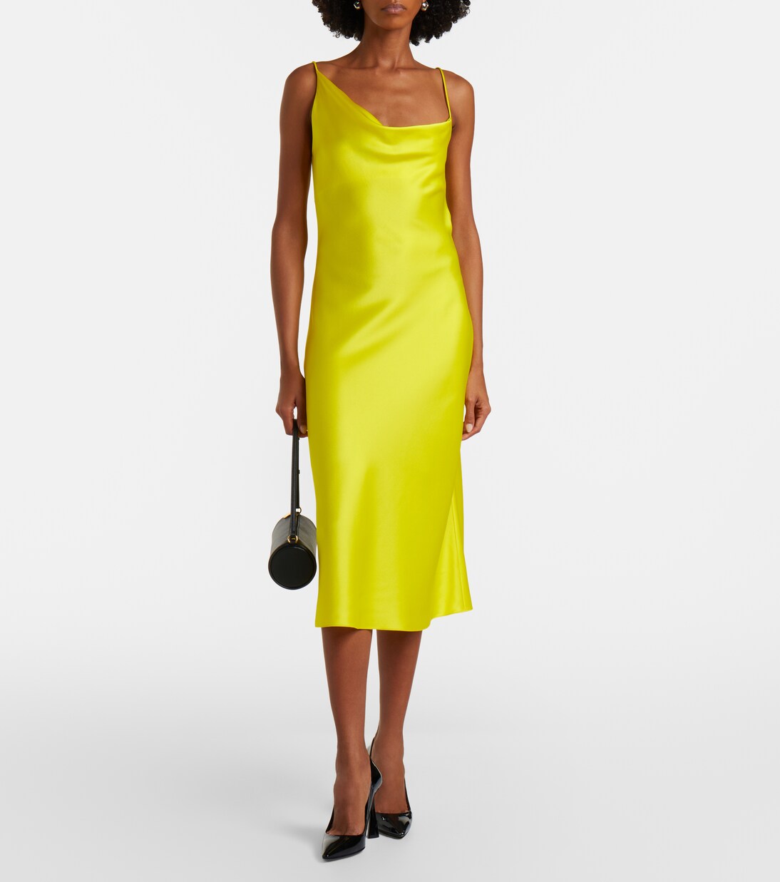 Draped satin slip dress | Stella McCartney