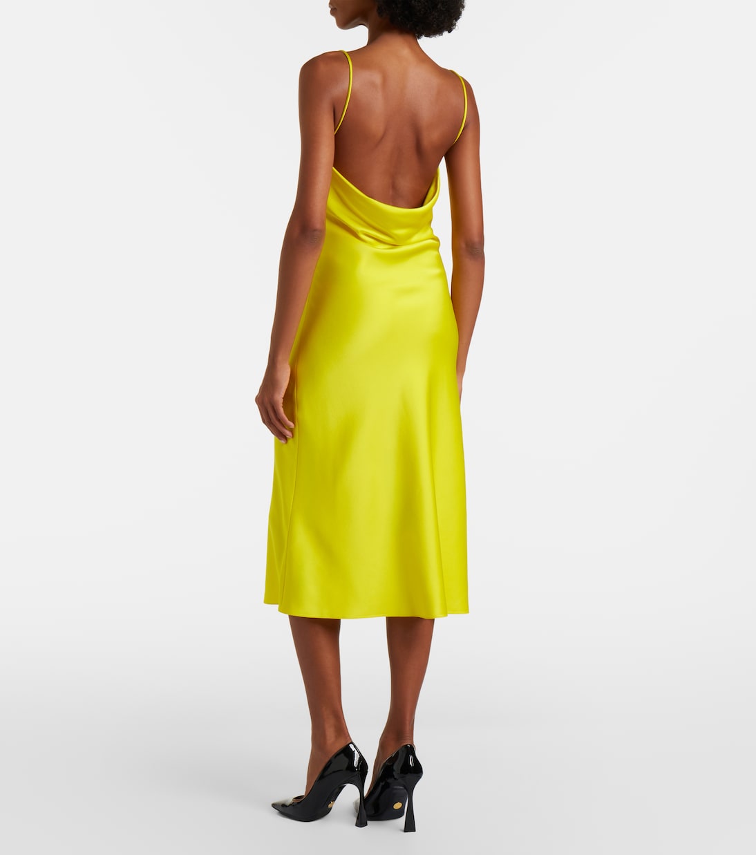 Draped satin slip dress | Stella McCartney