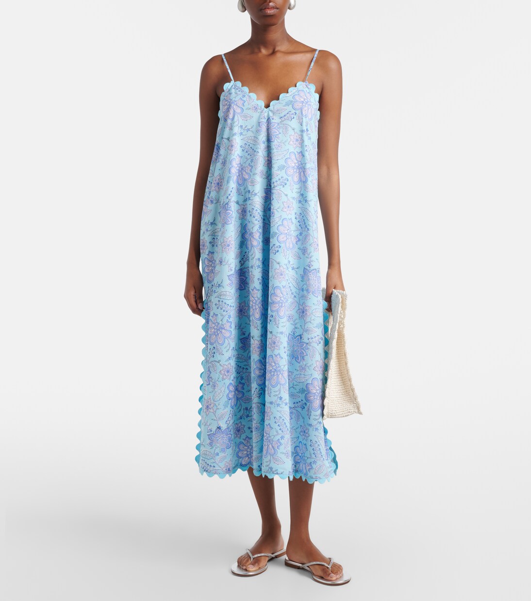 Abito midi in cotone con stampa floreale | Juliet Dunn