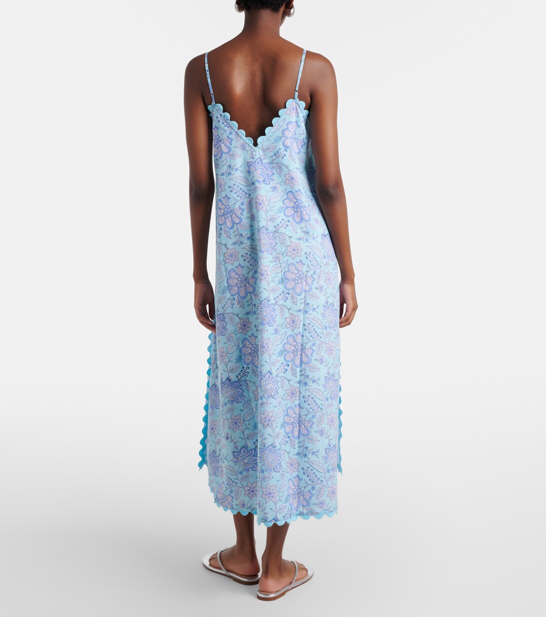 Abito midi in cotone con stampa floreale | Juliet Dunn