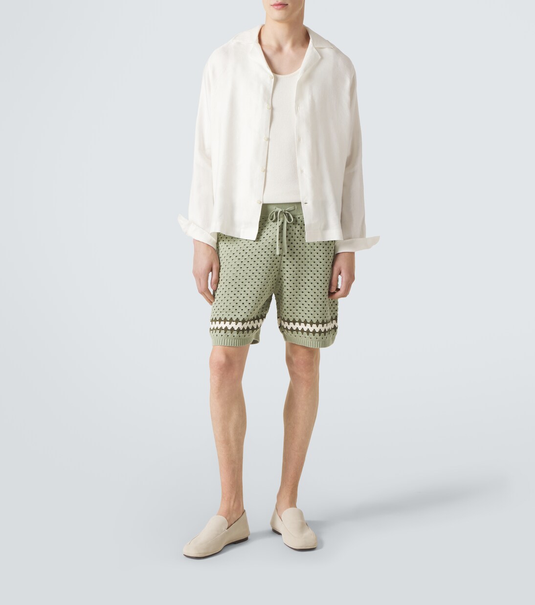 Nico crochet cotton Bermuda shorts | Frescobol Carioca