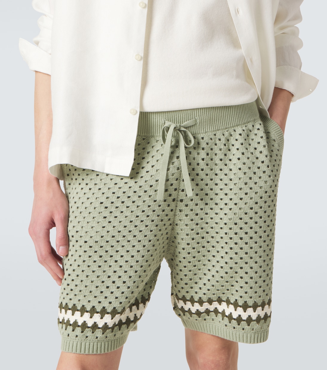 Nico crochet cotton Bermuda shorts | Frescobol Carioca
