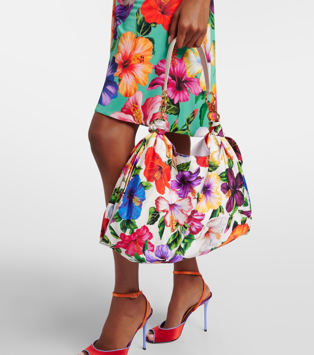 Bolso Medium de satén floral | Dolce&Gabbana