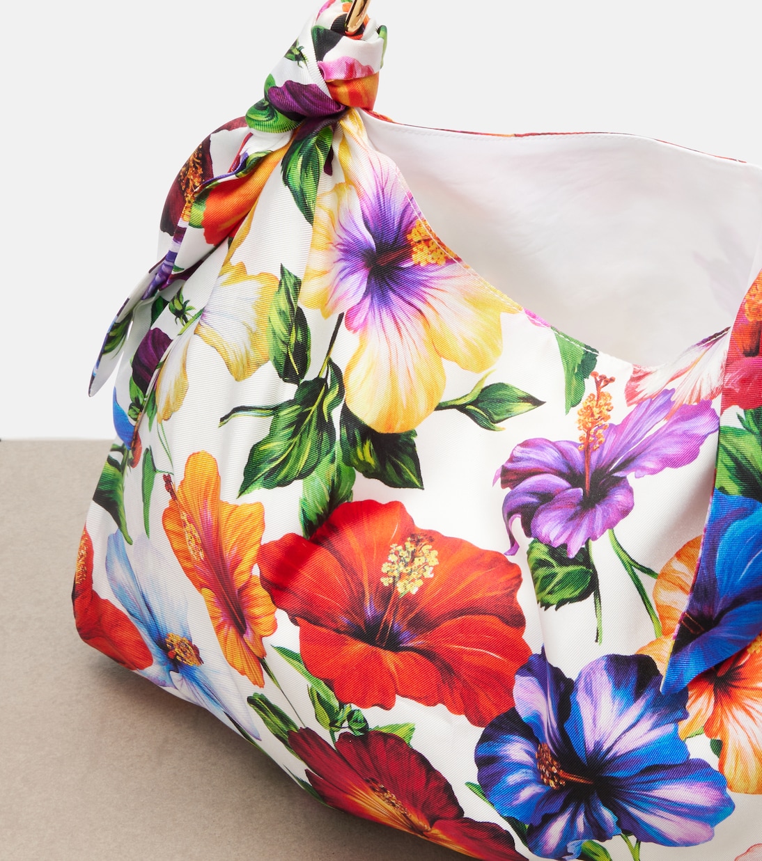 Bolso Medium de satén floral | Dolce&Gabbana