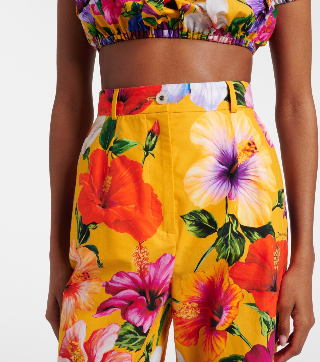 Floral cotton wide-leg pants | Dolce&Gabbana