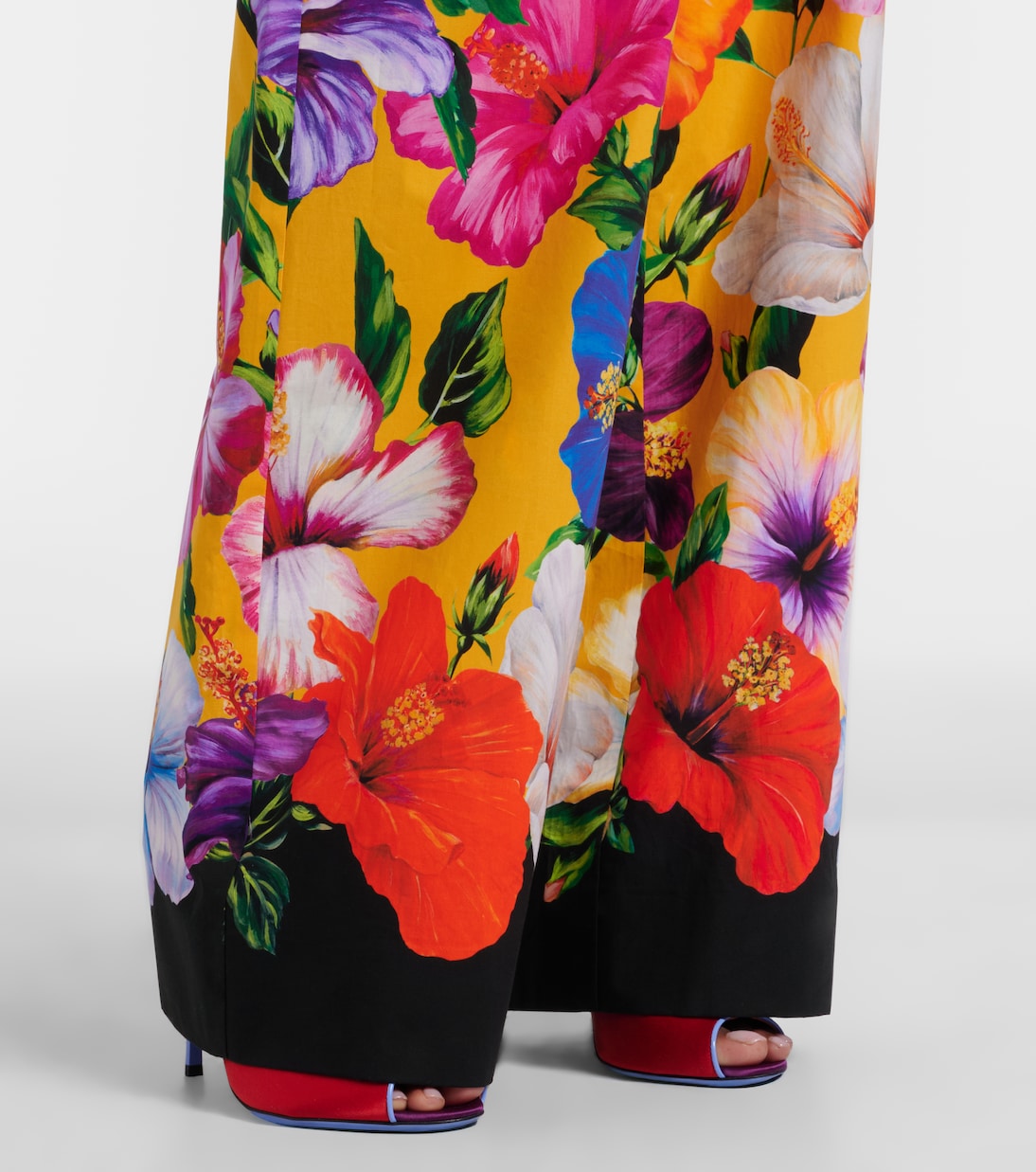 Floral cotton wide-leg pants | Dolce&Gabbana
