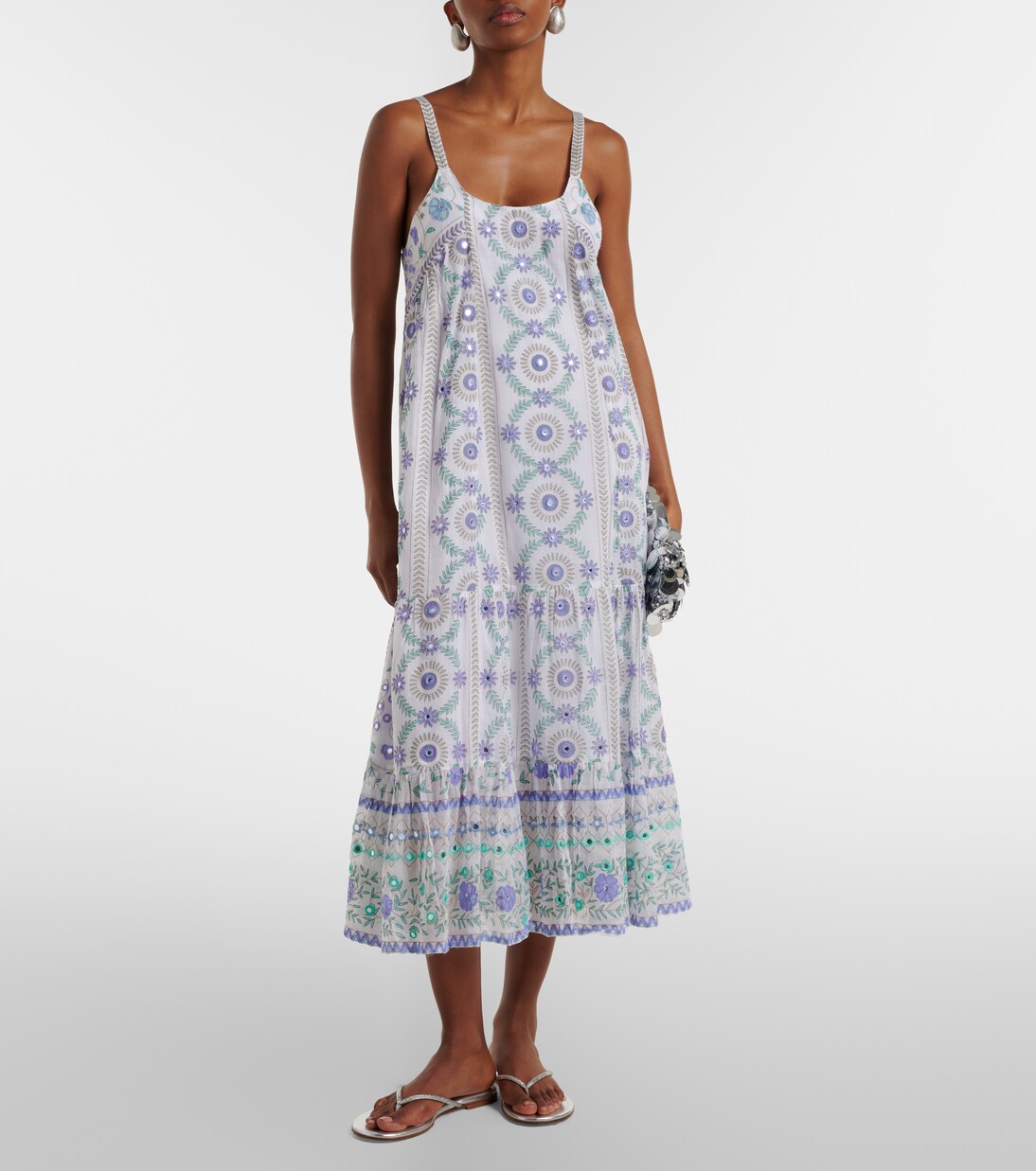 Abito midi in cotone floreale | Juliet Dunn