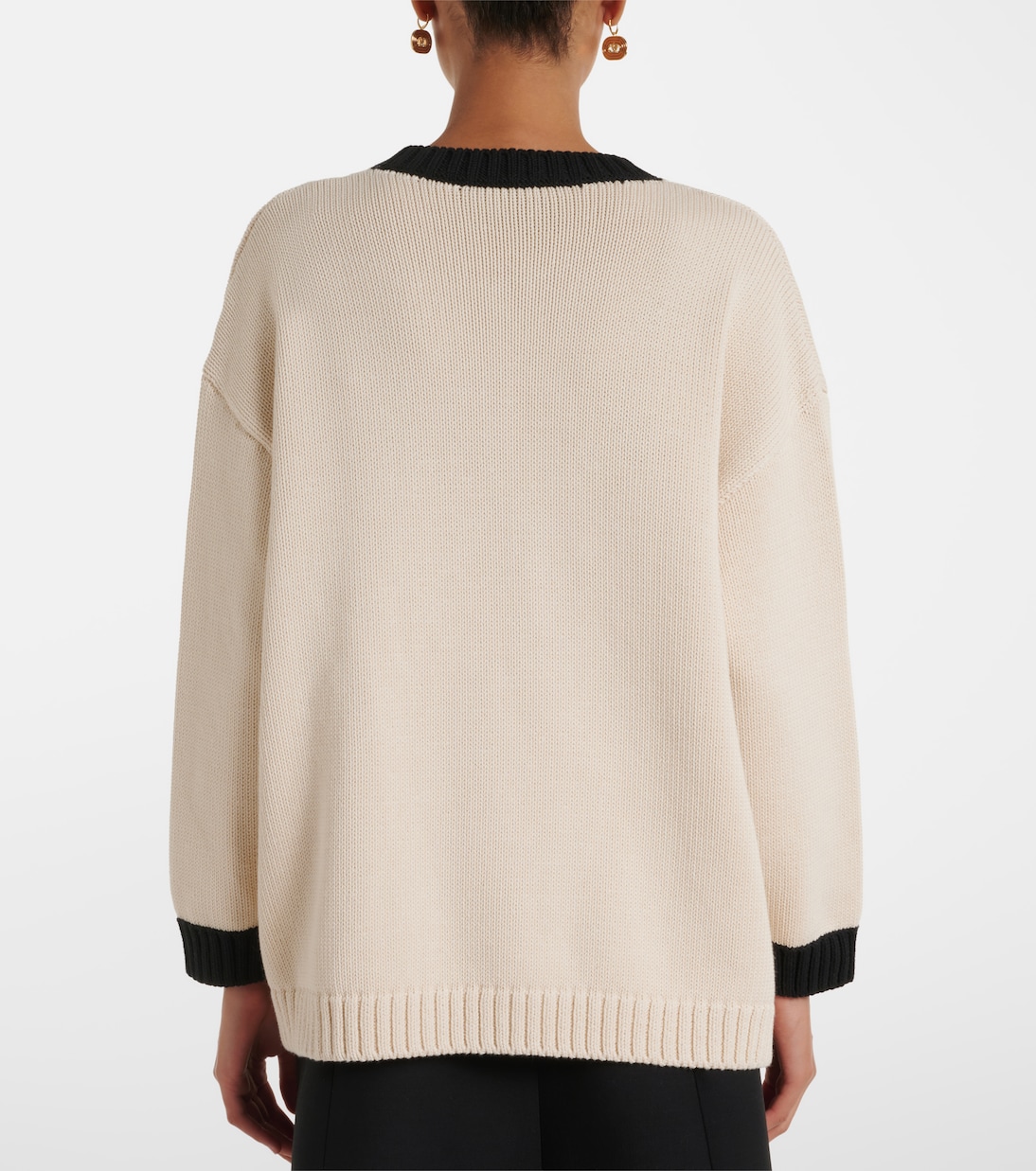 Bow-detail cotton-blend cardigan | Valentino