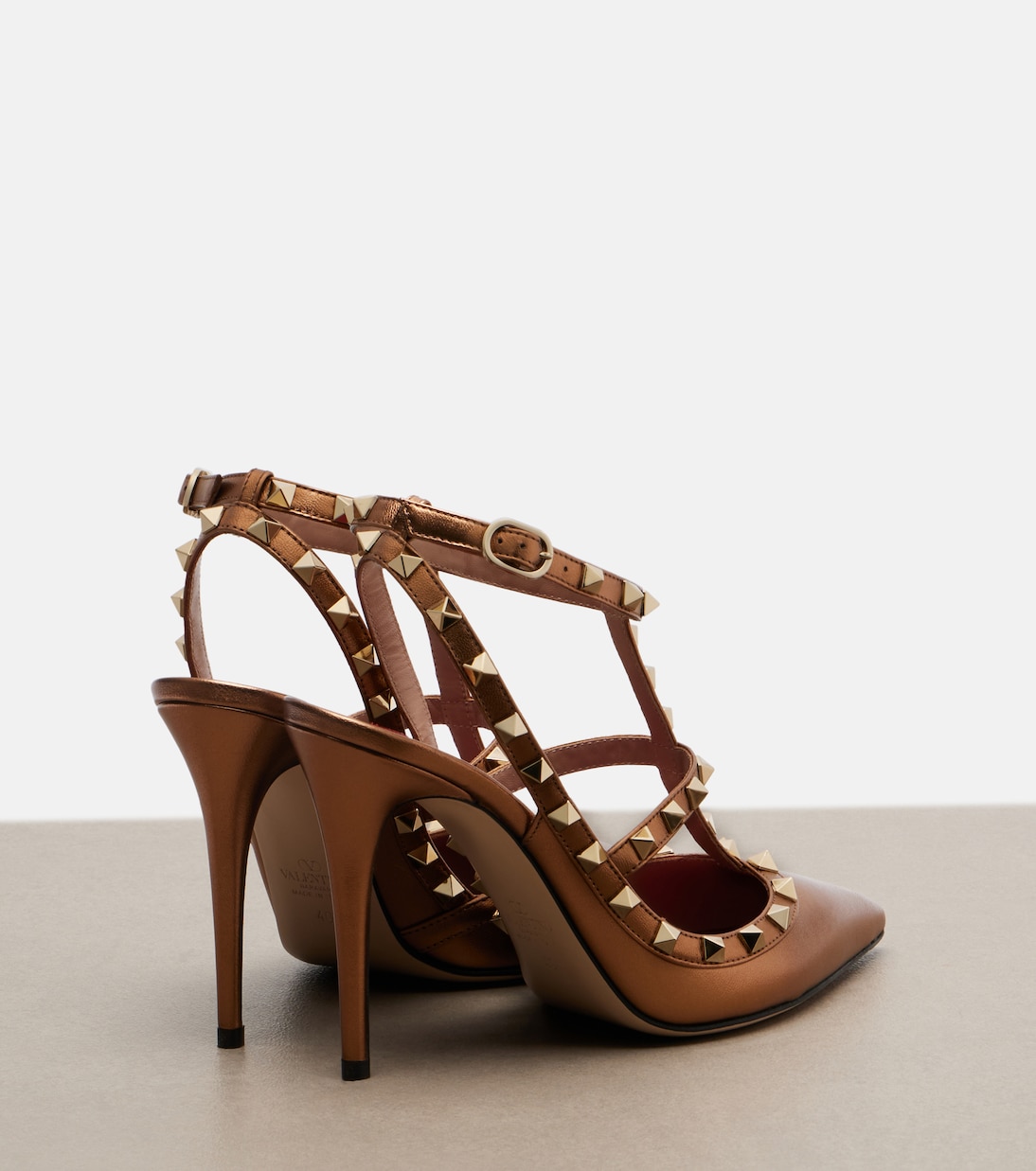 Rockstud金属感皮革高跟鞋 | Valentino Garavani