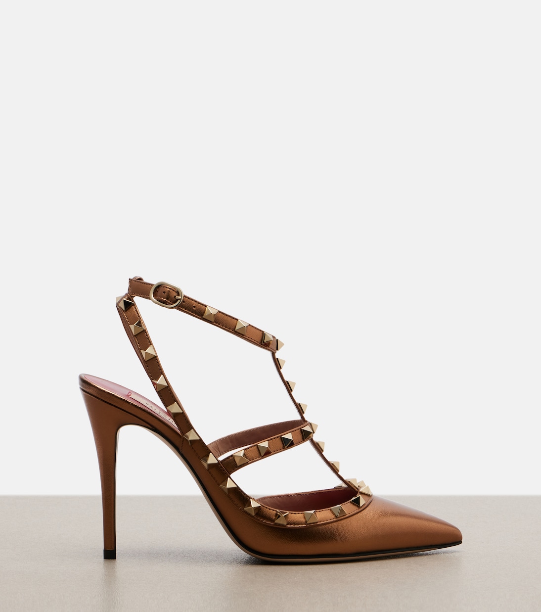 Rockstud金属感皮革高跟鞋 | Valentino Garavani