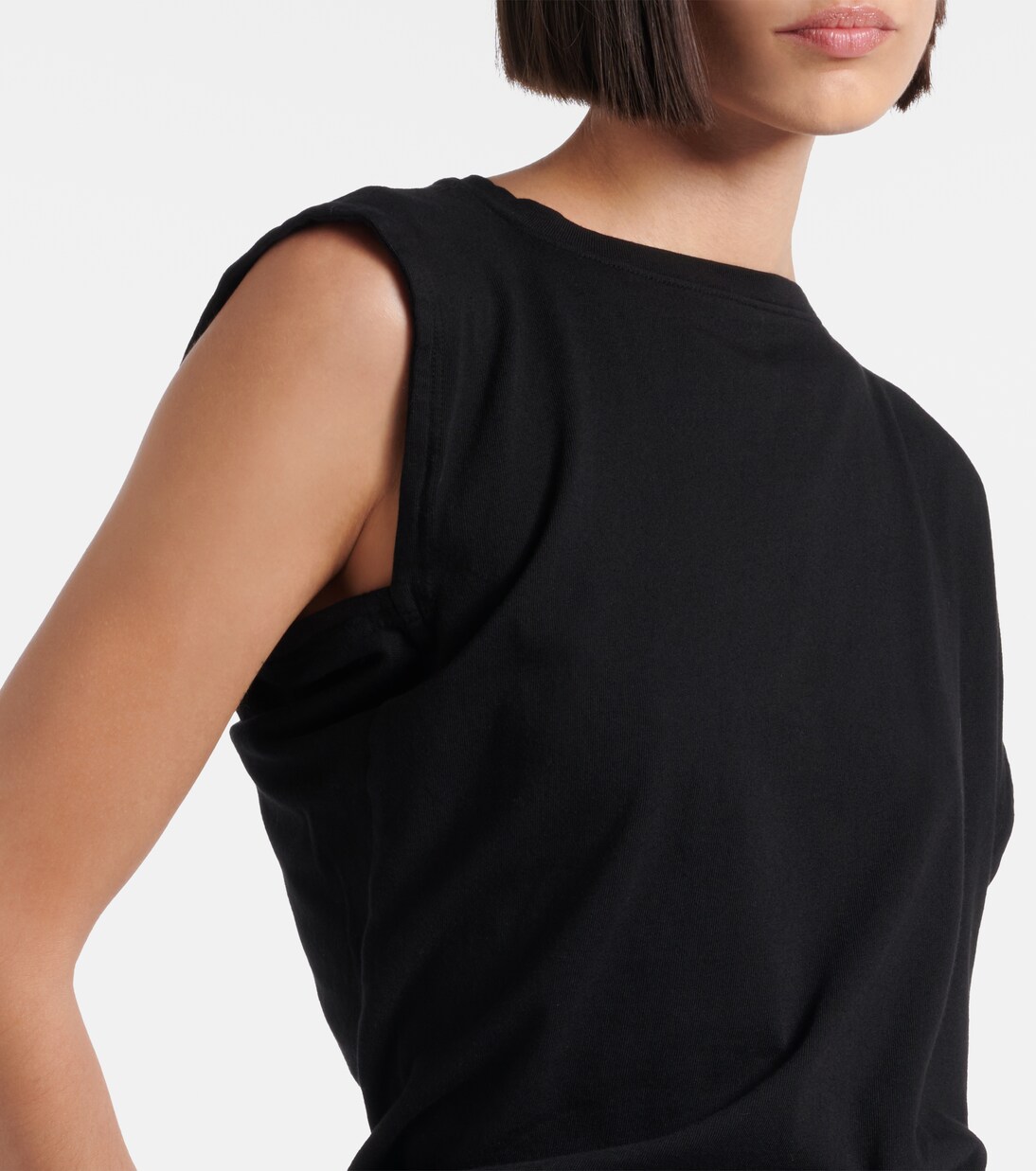 Camiseta asimétrica Beth de jersey de algodón | Agolde