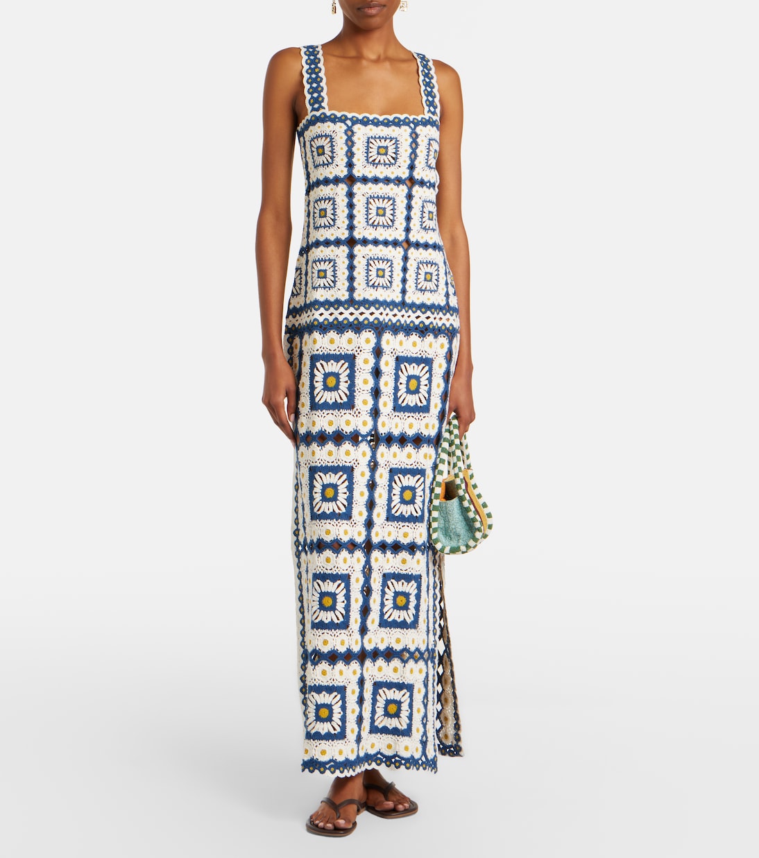 Dolly crochet cotton maxi dress | Alémais