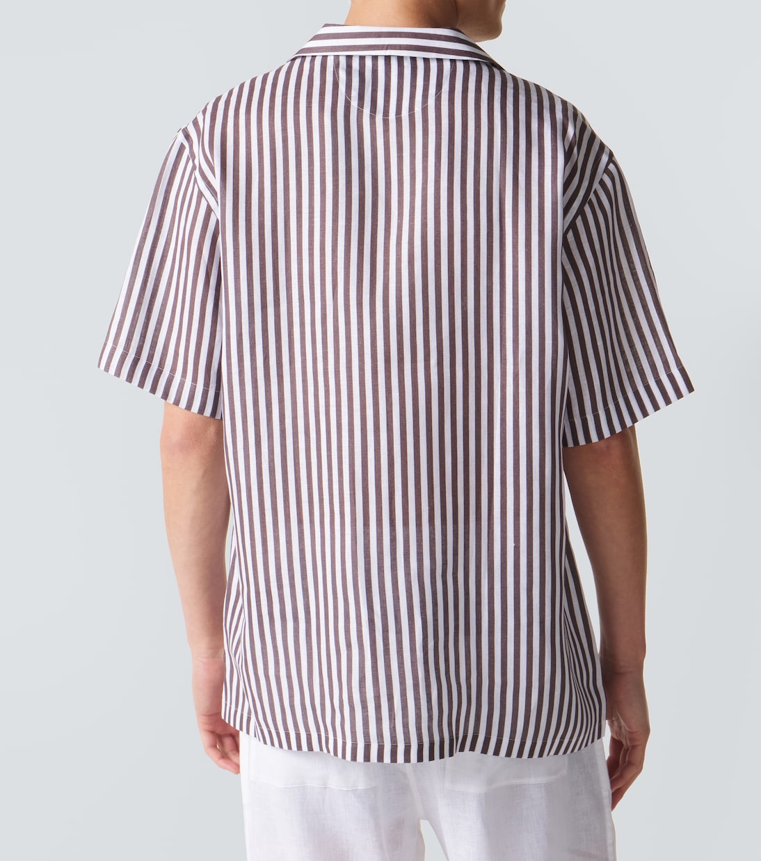 Camisa bowling de lino a rayas | Fedeli